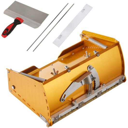 VEVOR Drywall Flat Box, 10-Inch Wide Quick Clean, Aluminum Finishing Mud Box for Plasterboard, Wallboard, Sheetrock, Bonus Mudguard, Extra 2