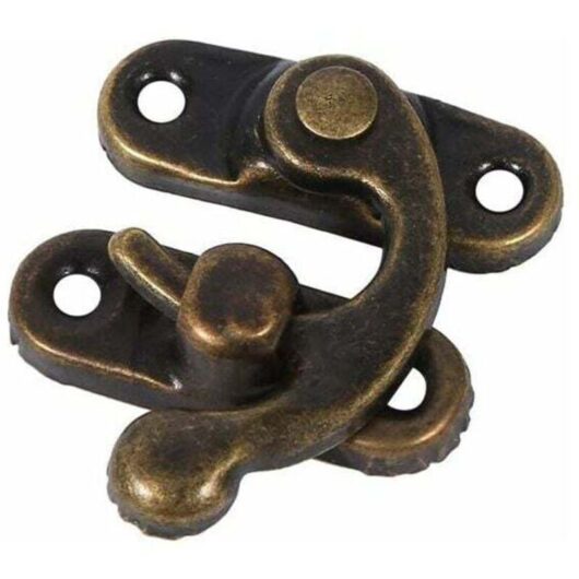 12 antique snap fasteners left/right with locking horn and screw, DIY craft fasteners for bags, wood, jewelry boxes, decorations, decorative gifts,