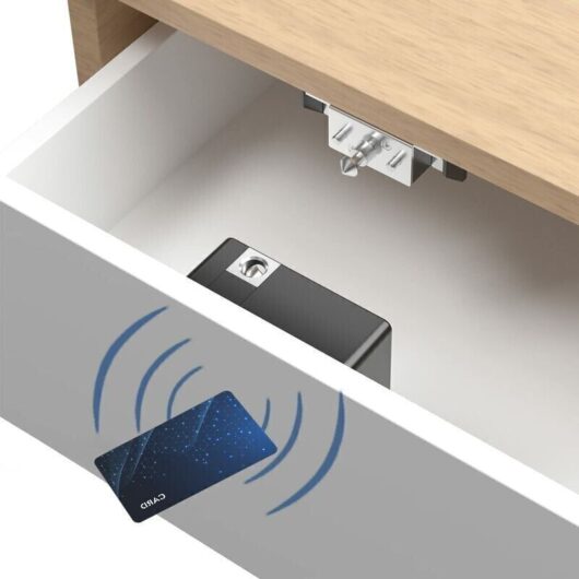 Hidden furniture lock for DIY installation, electronic lock for wooden cabinets, chests of drawers, drawers, wardrobe lock
