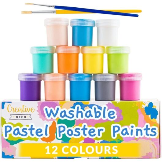 Washable Pastel Finger Paint for Kids 12 x 20 ml