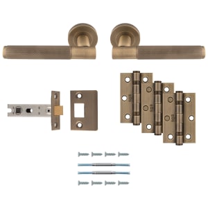 Lagos Antique Brass Ultimate Door Latch Kit