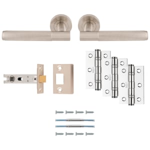 Lagos Satin Nickel Ultimate Door Latch Kit