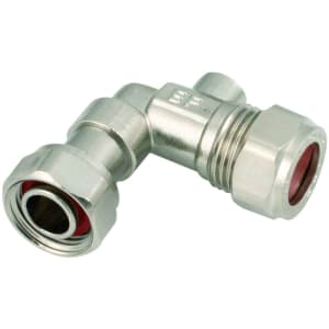 Primaflow Compression Service Valve Elbow - 12 x 15mm