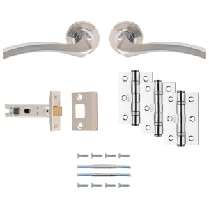 Sines Polished Chrome Ultimate Door Latch Kit