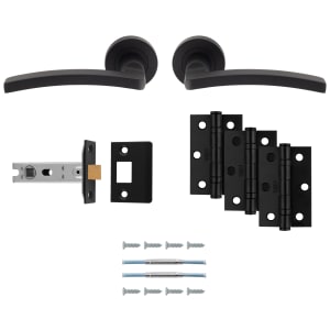 Tavira Matt Black Ultimate Door Latch Kit