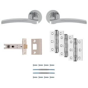 Tavira Polished Chrome Ultimate Door Latch Kit