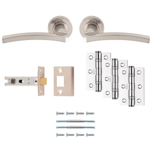 Tavira Satin Nickel Ultimate Door Latch Kit