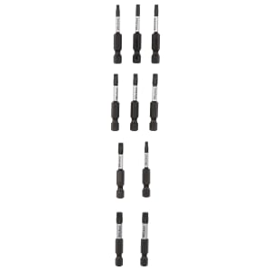 Wickes 10 Piece Torx® Mixed Impact Screwdriver Bit Set - 50mm