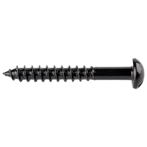 Wickes Black Japanned Wood Screws - 5 x 40mm - Pack of 25