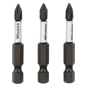 Wickes Impact Screwdriver Bit PH1 - 50mm - Pack of 3