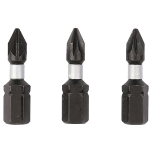 Wickes Impact Screwdriver Bit PZ1 - 25mm - Pack of 3