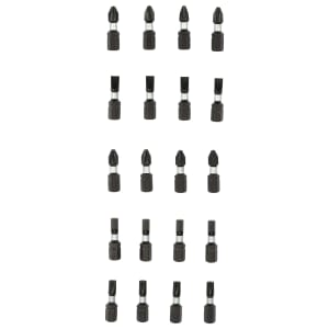 Wickes Mixed Impact 20 Piece Screwdriver Bit Set - 25mm