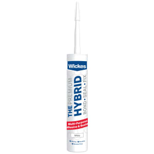Wickes White Hybrid Sealant & Adhesive - 290ml