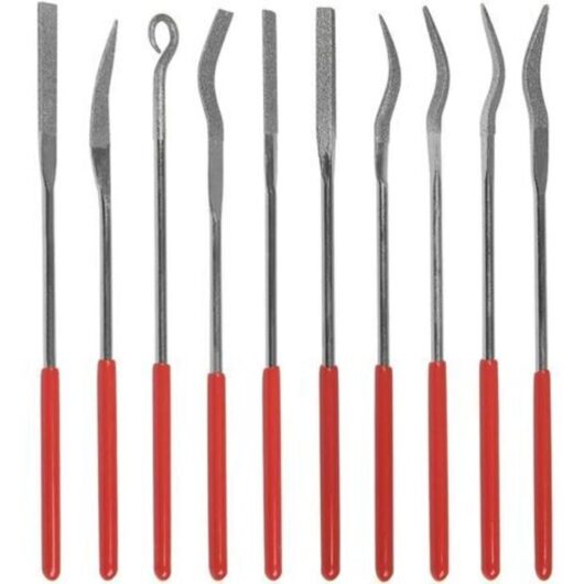 10 Pieces Alloy Needle Files for Grinding and Repairing Molds, 150 Grit File Kit for Precision Work diy Model Making