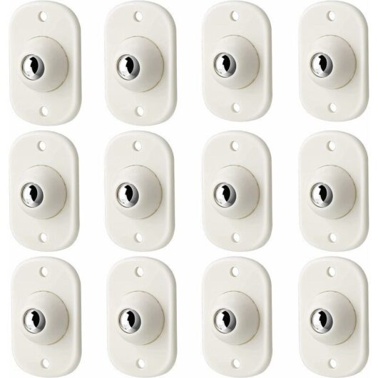 12Pcs Mini Self-Adhesive Caster Wheel, Stainless Steel Caster Wheel, 360° Plastic Sticky Wheel, Moving Carton Accessories, for diy Box, Bin, Storage