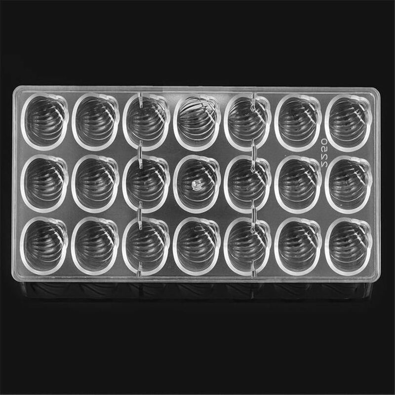 21 Holes diy Cake Mold Making Tool Chocolate, Candy, Sea Snail Shaped Polycarbonate Bakery Pastry Mould, Ice Tray, Tray Bakeware Molds
