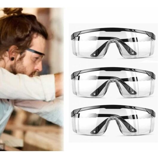 3 Pcs Anti-fog, Anti-UV, Scratch-resistant Safety Goggles, Suitable for Workplace, Construction, diy, Laboratory, Welding, Chemistry, Personal Use,