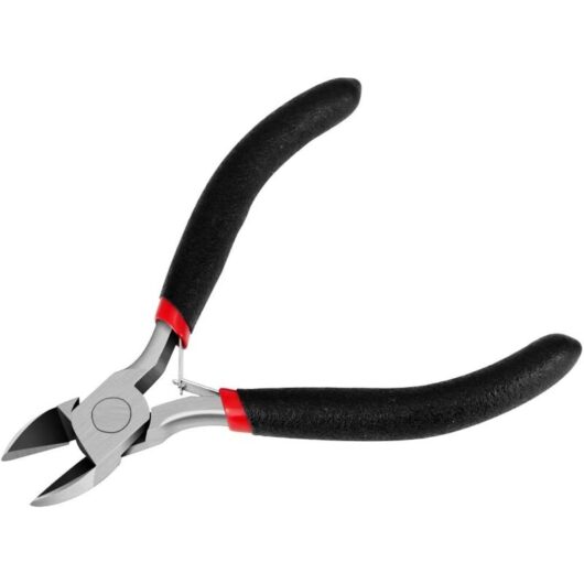 Gotrays - 11cm Mini Precision Cutting Pliers - Stainless Steel & Non-Slip Handle - Diagonal Cutting Pliers for Cutting Electronic Wires, Soft Metals,