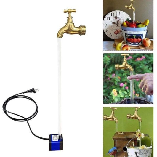 Never used] Invisible Flowing Spout Watering Fountain, Floating Faucet Fountain Magic Invisible Faucet Fountain, Floating Faucet for diy Garden Art