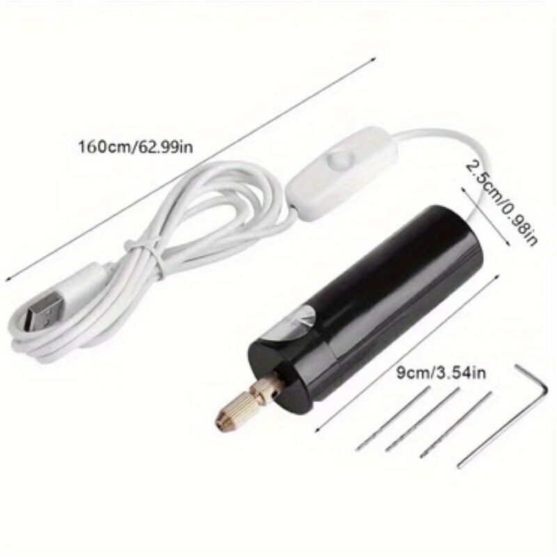 Odipie - Mini Electric Drill, Portable Handheld Micro usb Drill 5V for Jewelry Making, diy Wood Crafts