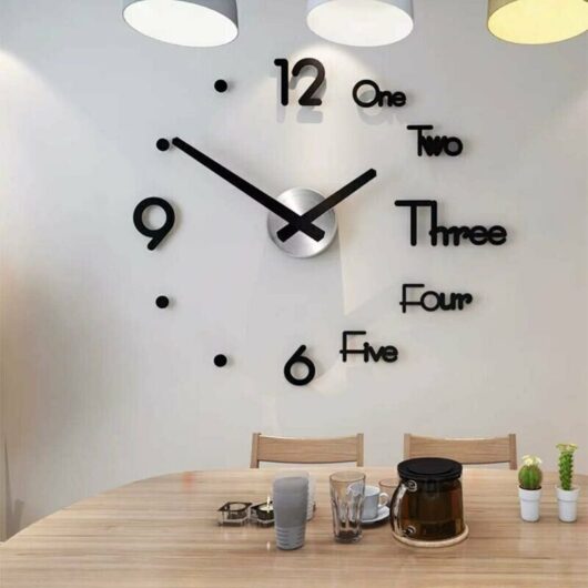 Odipie - Wall Clock, Modern Fashion Wall Pendulum, Frameless Wall Clock, 3D Mirror Sticker, Office, Hotel, Home Decoration, diy Wall Clock