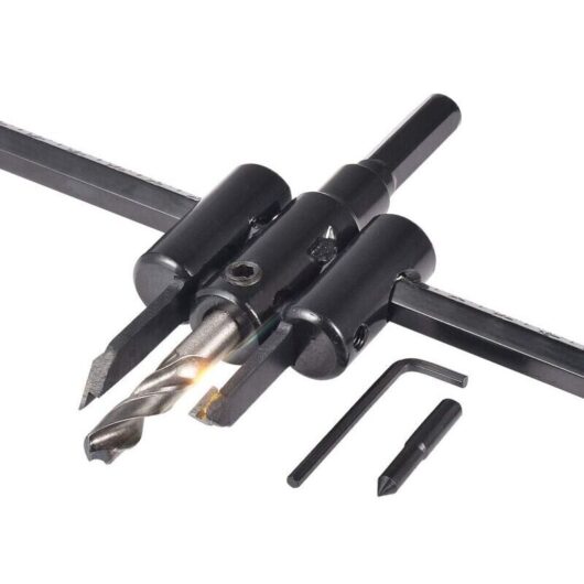 Odipie - never used] 30mm to 200mm Adjustable Circular Hole Saw Set, Wood Drywall Drill Bit Saw, Round Cutting, diy Woodworking Hole Saw, diy Tools