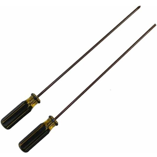 Odipie - never used] Extra Long 300mm Phillips Screwdriver and Flathead Screwdriver, Slotted and Phillips Screwdriver, 2 Pack Magnetic Screwdrivers