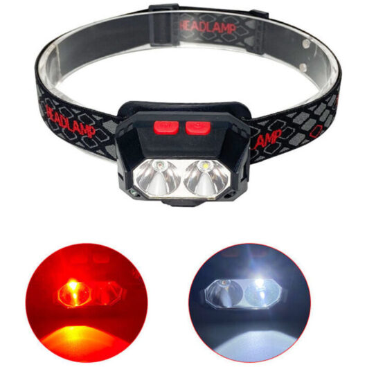 Odipie - never used] Powerful Rechargeable led Headlamp, usb led Headlamp, 1000 Lux White and Red Light, 6 Lighting Modes, IPX4, for Cycling,