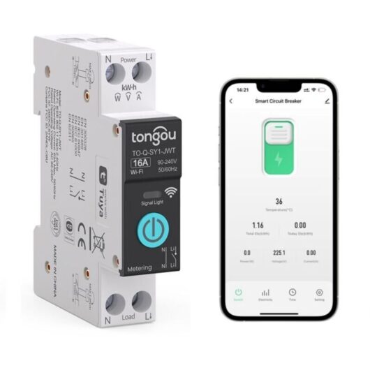 Odipie - never used] Smart Switch, 1P WiFi Smart Circuit Breaker, 16A diy Smart Switch Compatible with Alexa, Google Assistant, Smart Life, tuya -