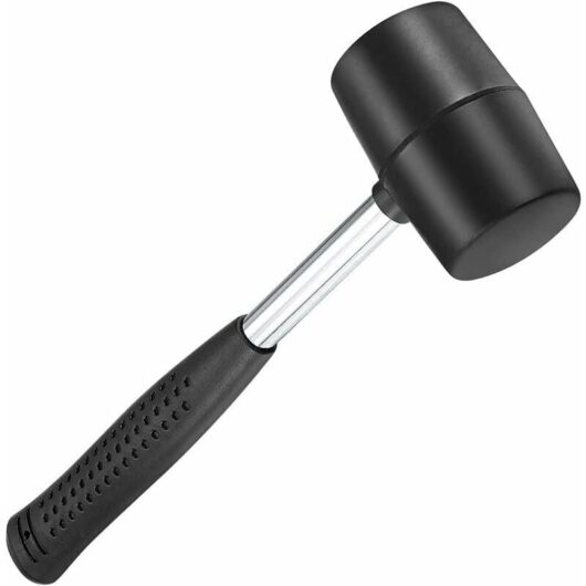 Rose - Rubber Mallet 500g Black Heavy Duty Rubber Hammer for diy Handmade