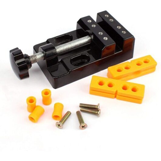 Universal Mini Bench Vise, DIY Tool, Aluminum Alloy Bench Vise, Table Opening Press Jaws, Jewelry DIY Flat Pliers, Multipurpose for DIY Sculpture,