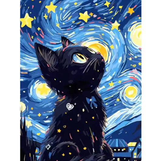 Broderie Diamant DIY 5D Chat Animal, Peinture Image avec Strass, Mosaïque de Diamants, Loisir Fait Main