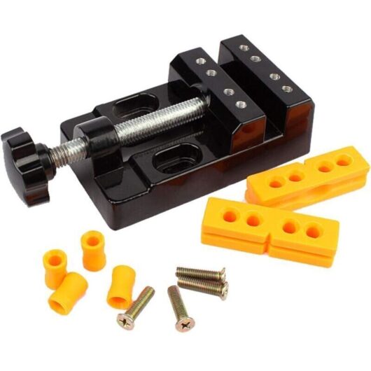 Universal Mini Bench Vise, Mini Flat Vise in Aluminum Alloy, Tabletop Vise for Jewelry Making, DIY Pottery Tool, Polymer Clay Sculpting, Cutting