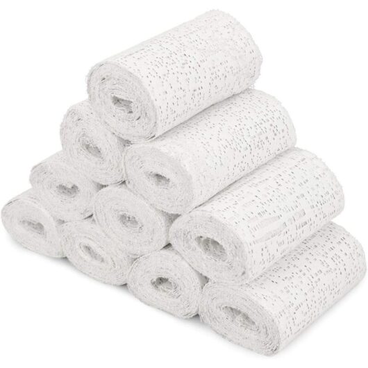 10x Plaster Cast Bandages - Fabric Plaster Cast Bandages - Plaster Casting Material, Sculptural Decoration - Creative Art - Also for the Body - 7.5cm