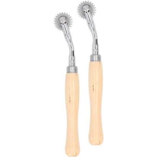 2 Pieces Tracing Wheel, Professional Stitch Marking Spacer Leather Needle Stitch Tracing Wheel with Stainless Steel Roller for Leather Craft.