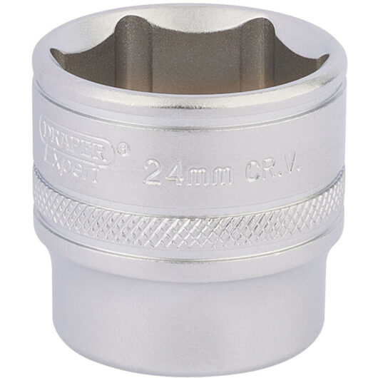 3/8' Square Drive Hi-Torq® 6 Point Deep Socket (24mm) (17546) - Draper
