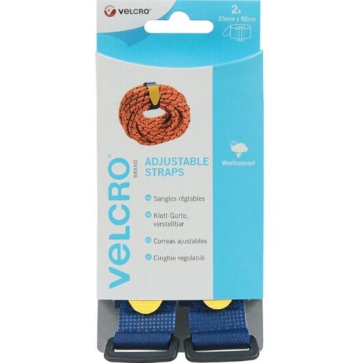 Adjustable Strap 2 5mm x 92cm x 2 Blue - Velcro