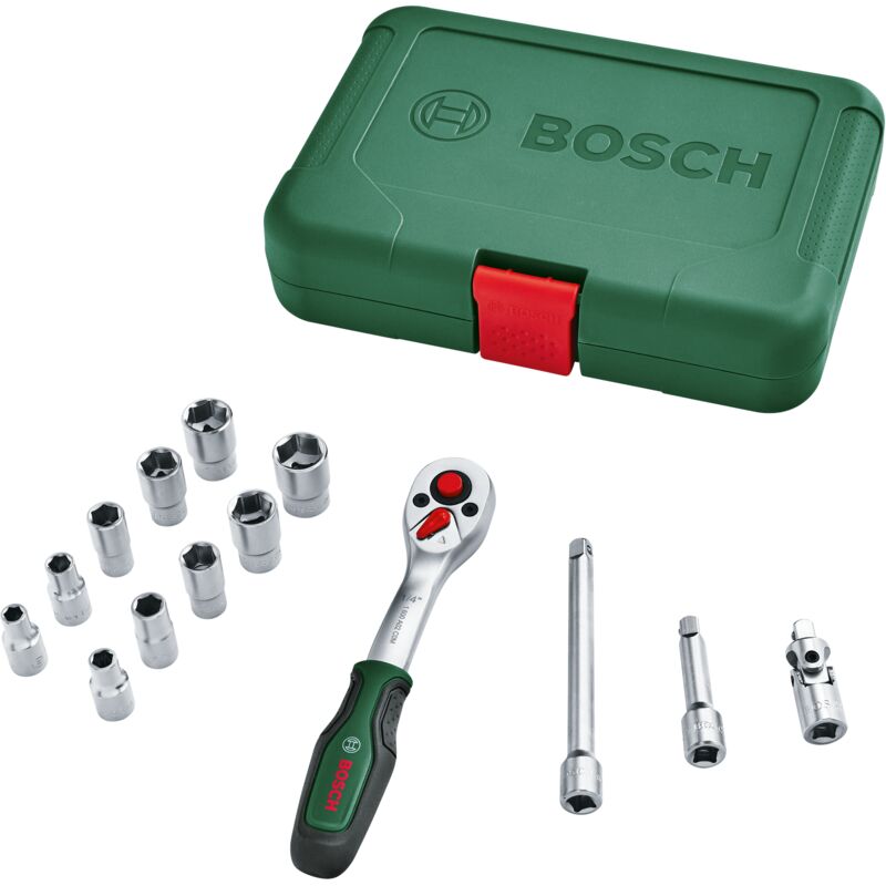 Bosch Hand Tools 1/4"" Ratchet Set 14-Piece 1600A02BY0