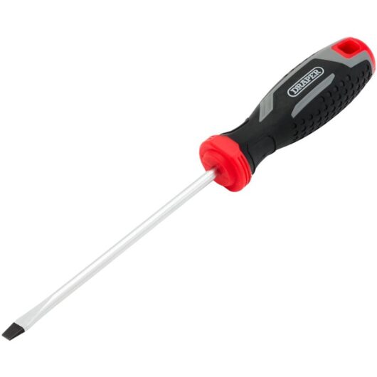 Draper SL5.5X125MM Slotted Soft Grip Screwdriver - Precision Flat-Head Screwdriver for Professional and DIY Use