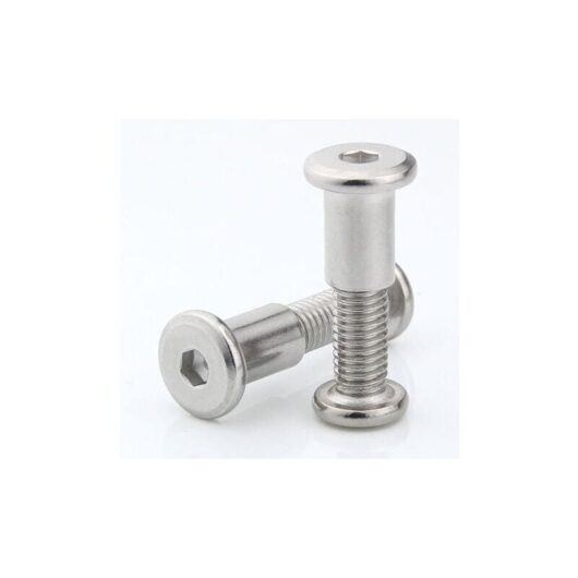 Groofoo - Hexagonal Fixing Bolts Furniture Connecting Screws M6 x 35MM Threaded Cabinet Connector,10Pcs