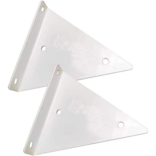 Linghhang - 2 Pack Metal Triangle Floating Shelf Brackets (White), Wall Mounted Shelf Bracket, diy Decorative Holder for Bedroom, Living Room,