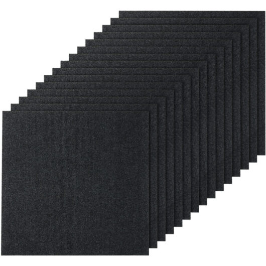 Mophorn - Carpet Tiles Peel and Stick, 24" x 24" Squares Self Adhesive Carpet Floor Tile, Soft Padded Carpet Tiles, Easy Install diy for Bedroom