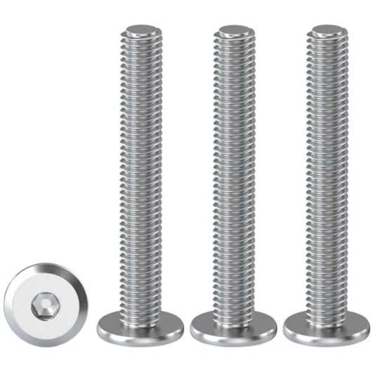 Pack of 20 M4 pan head screws - stainless steel - with internal hexagon - M4 x 40 mm threaded screws - For DIY, construction, mechanical engineering