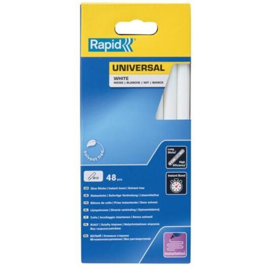 Rapid - Universal Glue Sticks, White 12 x 190mm (Pack 48) RPD5001412