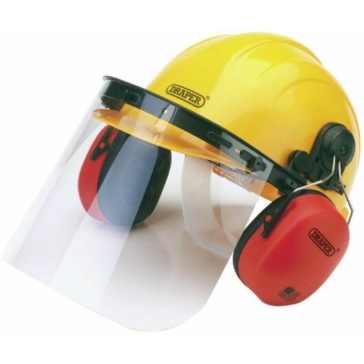 Safety Helmet with Ear Muffs and Visor (69933) - Draper