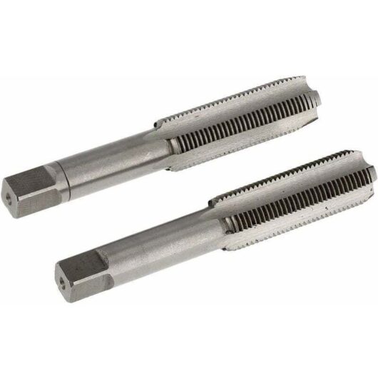 Set of 2 M14 x 1.25 mm Taps, High Precision Threading Tool for Metal, Wood and Plastic