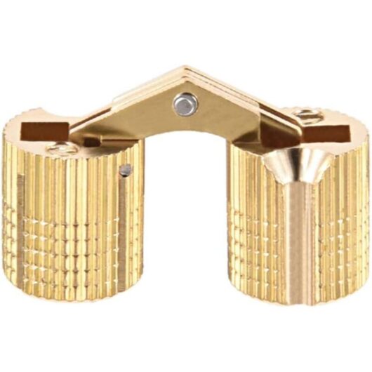 Tinor - 2pcs Cylindrical Hinge Invisible Hinge Door Cupboard Cabinet 12mm angle open 180°
