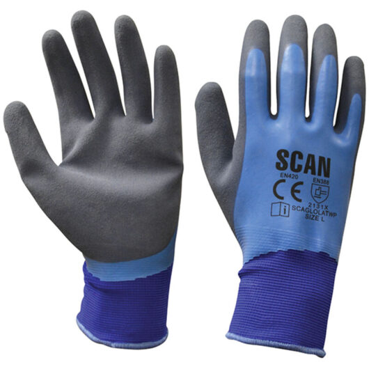 Waterproof Latex Gloves - l (Size 9) scaglolatwp - Scan