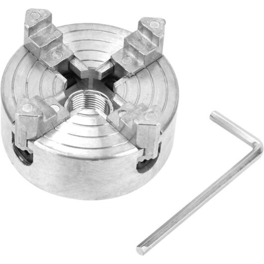 Wood lathe chuck, 4-jaw lathe chuck, heavy-duty zinc alloy wood turning collet, micro clamping collet for metal turning parts